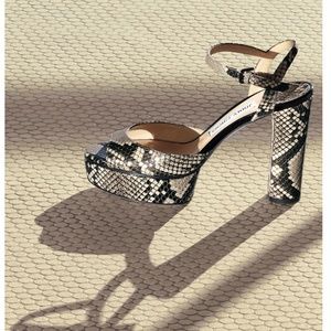 Jimmy Choo Snake Skin Platform Heels (NWT)